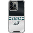 NFL Philadelphia Eagles White Striped iPhone 16 Pro Clear Case